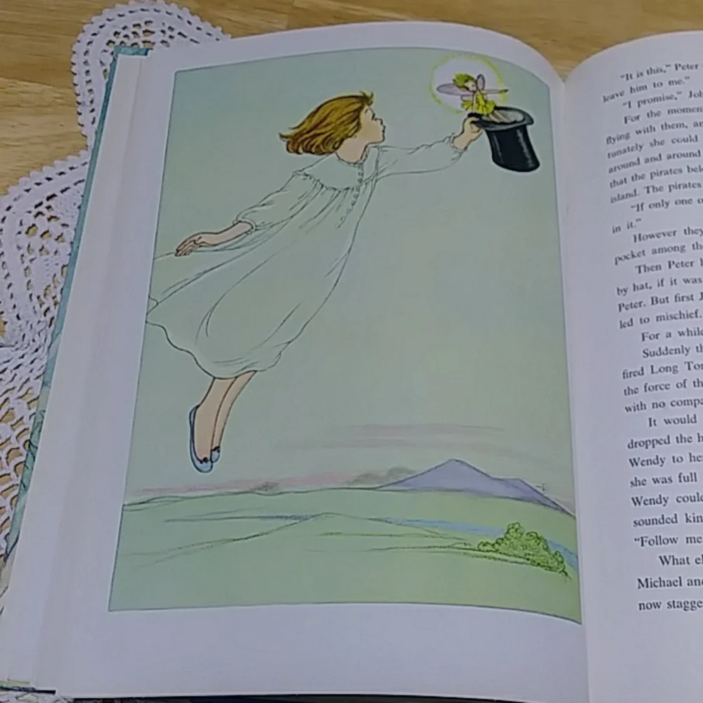 Vintage Peter Pan and Alice in Wonderland book